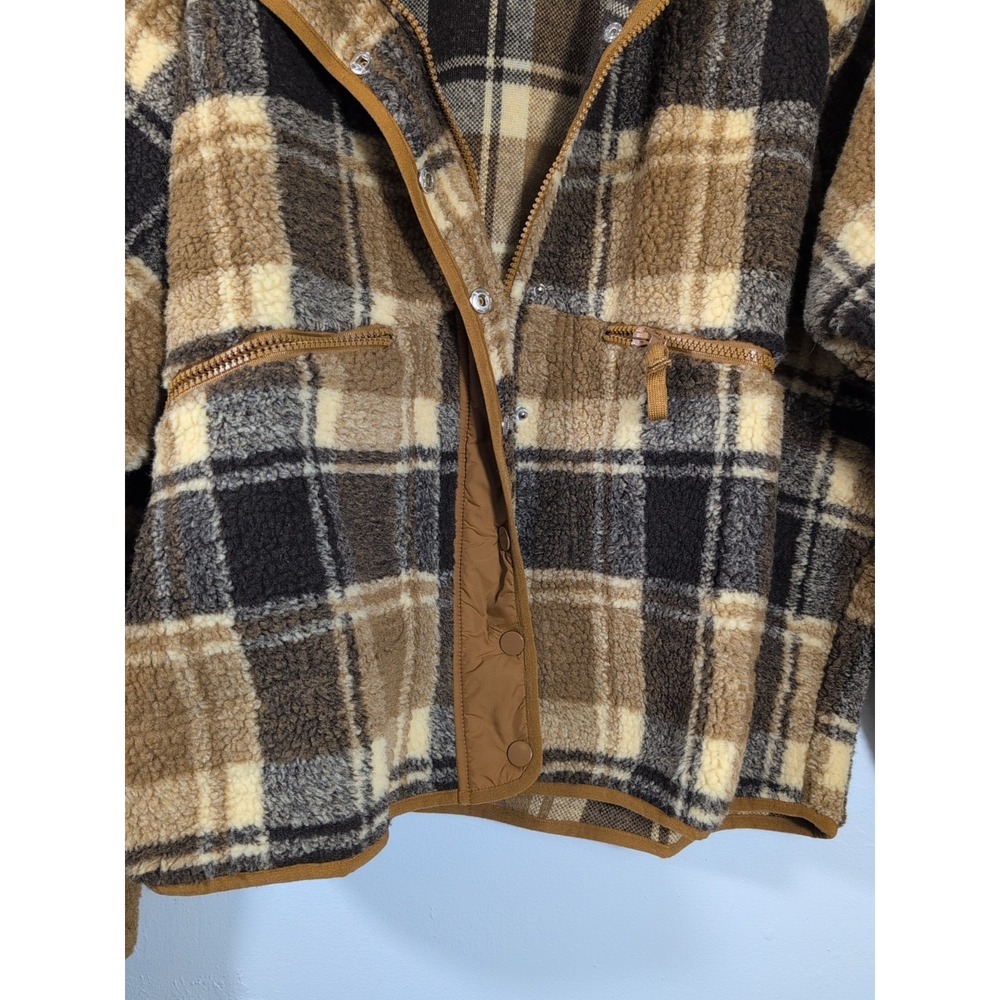 Oli & Hali Women's Shirt Shacket Mix & Match Plaid Snap Shacket Medium - Picture 4 of 10